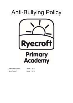 Anti-Bullying Policy - Ryecroft Primary Academy