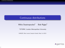 Continuous distributions