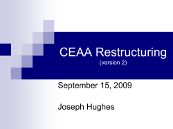 CEAA Restructuring