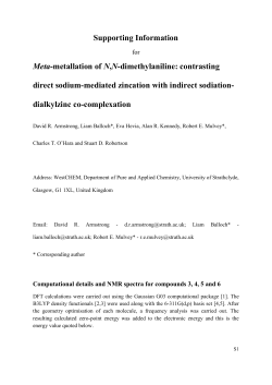 Meta-metallation of N, N-dimethylaniline: contrasting direct sodium