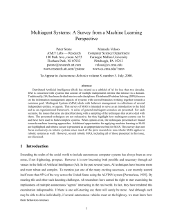 Multiagent Systems: A Survey from a Machine Learning Perspective
