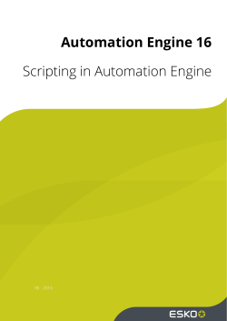 Automation Engine 16 Scripting in Automation Engine