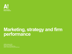 Marketing, strategy and firm performance
