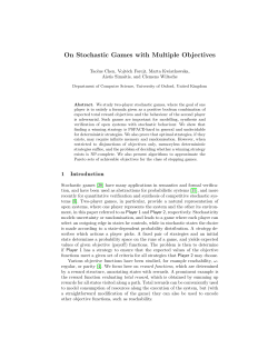 On Stochastic Games with Multiple Objectives