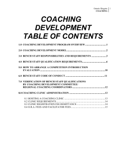 Coaching - Ontario Ringette Association