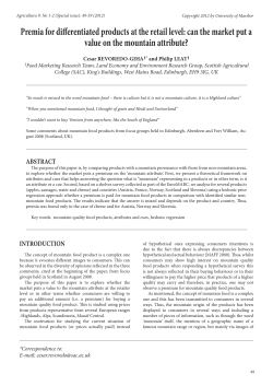 Premia for differentiated products at the retail level: can the market