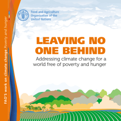 leaving no one behind. Addressing climate change for a world free