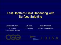 Fast Depth-of-Field Rendering with Surface Splatting