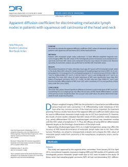Apparent diffusion coefficient for discriminating metastatic lymph