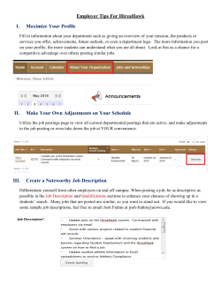 Employer Tips For HireaHawk I. Maximize Your Profile II. Make Your