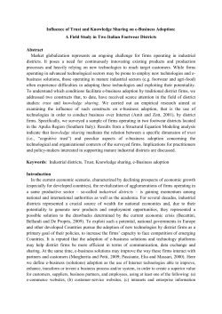 Influence of Inter-Organizational Trust and Knowledge