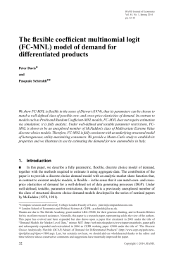 The flexible coefficient multinomial logit (FCMNL) model of demand