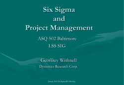 Present20110118_SixSigma_ProjectManagement