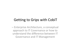 Getting to Grips with CobiT