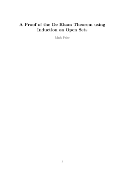 A Proof of the De Rham Theorem using Induction on Open Sets