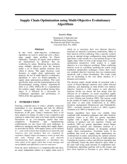 Supply Chain Optimization using Multi