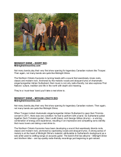 MIDNIGHT SHINE &ndash; SHORT BIO: Midnightshineonline.com Not