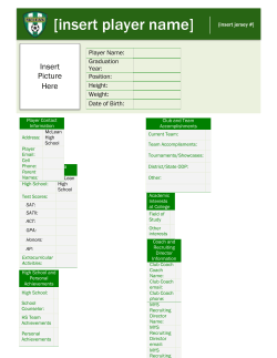 Player Profile - McLean Youth Soccer