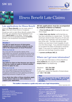 Illness Benefit Late Claims
