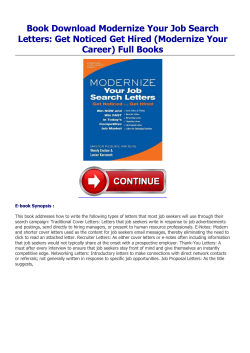 Book Modernize Your Job Search Letters