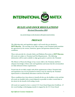 IMTT-Bayonne Dock Rules