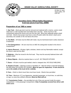 Safety Regulations - Grand Valley Fall Fair