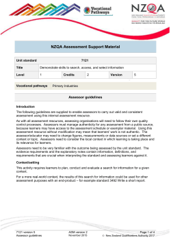 7121 Assessor guidelines