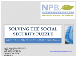 Solving the Social Security Puzzle