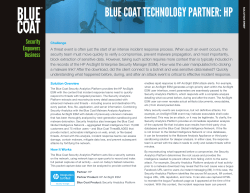 BLUE COAT TECHNOLOGY PARTNER: HP