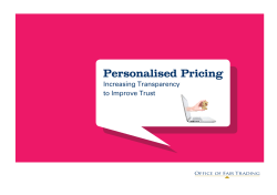 Personalised Pricing - UK Government Web Archive