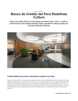 Banco de Cr&eacute;dito del Per&uacute; Redefines Culture