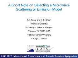 A Short Note on Selecting a Microwave Scattering or - IEEE-GRSS