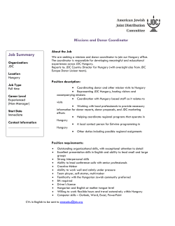 The American Jewish Joint Distribution Committee is seeking a full