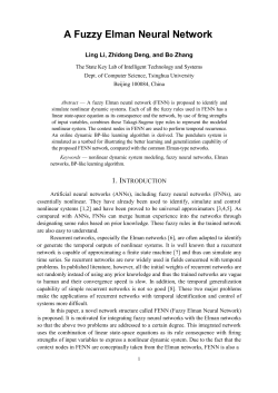 A Fuzzy Elman Neural Network