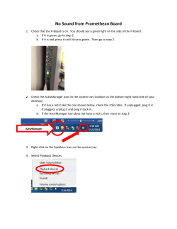 No Sound from Promethean Board