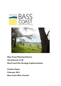 Bass Coast Planning Scheme Amendment C140 Rural Land Use