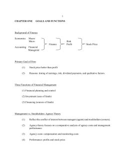 Matching Principle: Alternative Financing Plans