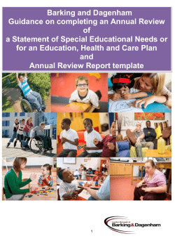 Guidance on completing an Annual Review of a Statement of