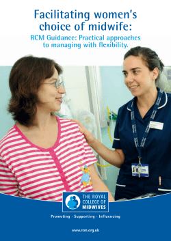 Facilitating women`s choice of midwife