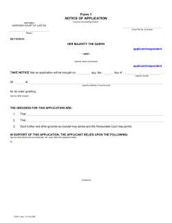 COR-1 - Ontario Court Forms