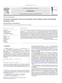 Invariance properties in the root sensitivity of time