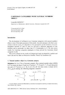 CARTESIAN CATEGORIES WITH NATURAL NUMBERS OBJECT