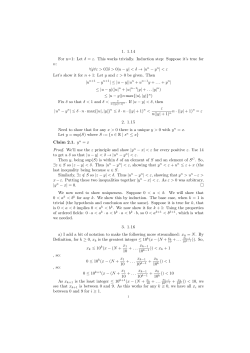 1. 1.14 For n=1: Let &delta; = &epsilon;. This works trivially. Induction step