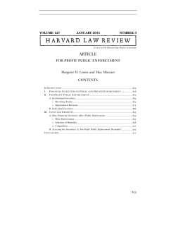 For-Profit Public Enforcement - Duke Law Scholarship Repository