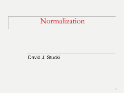 normalization