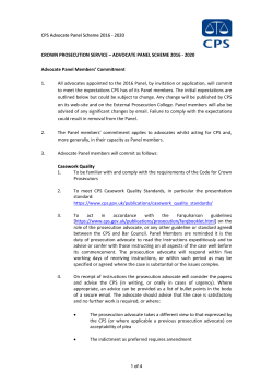 Advocate Panel Members` Commitment