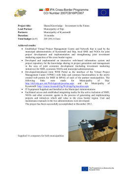 Joint Technical Secretariat - IPA Cross Border Programme