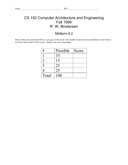 Problem 1: Multicycle Datapath