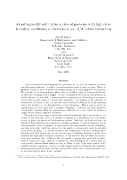 An orthogonality relation for a class of problems with high