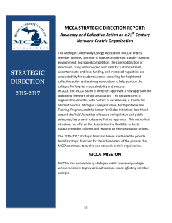 strategic direction 2015-2017 - Michigan Community College